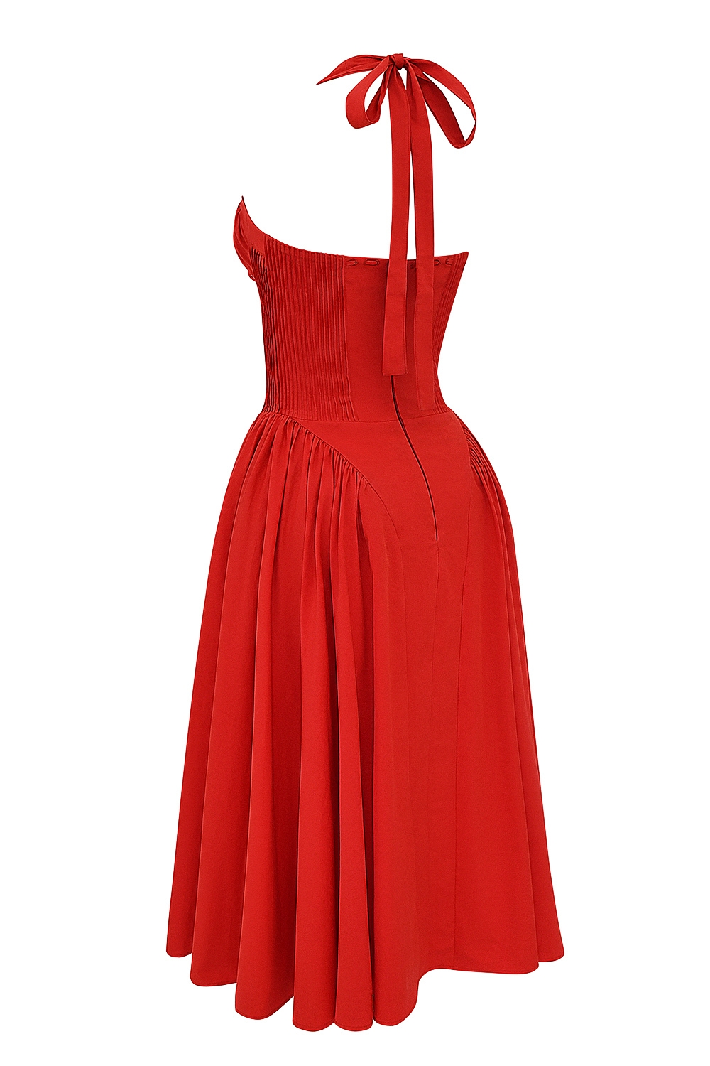 Adabella  Italian Tomato Cotton Halter Sundress — image 15