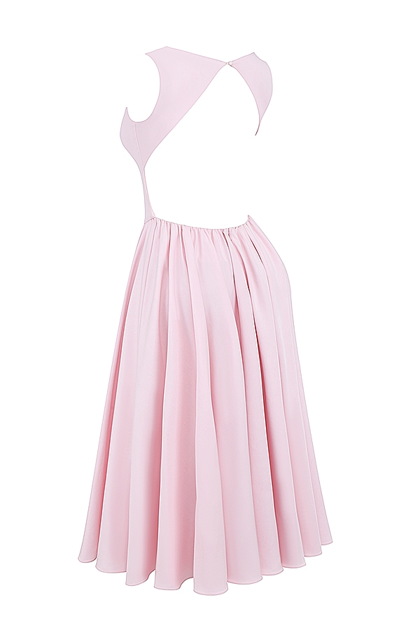 Cindy  Ballerina Pink Twill Midi Sundress — image 16