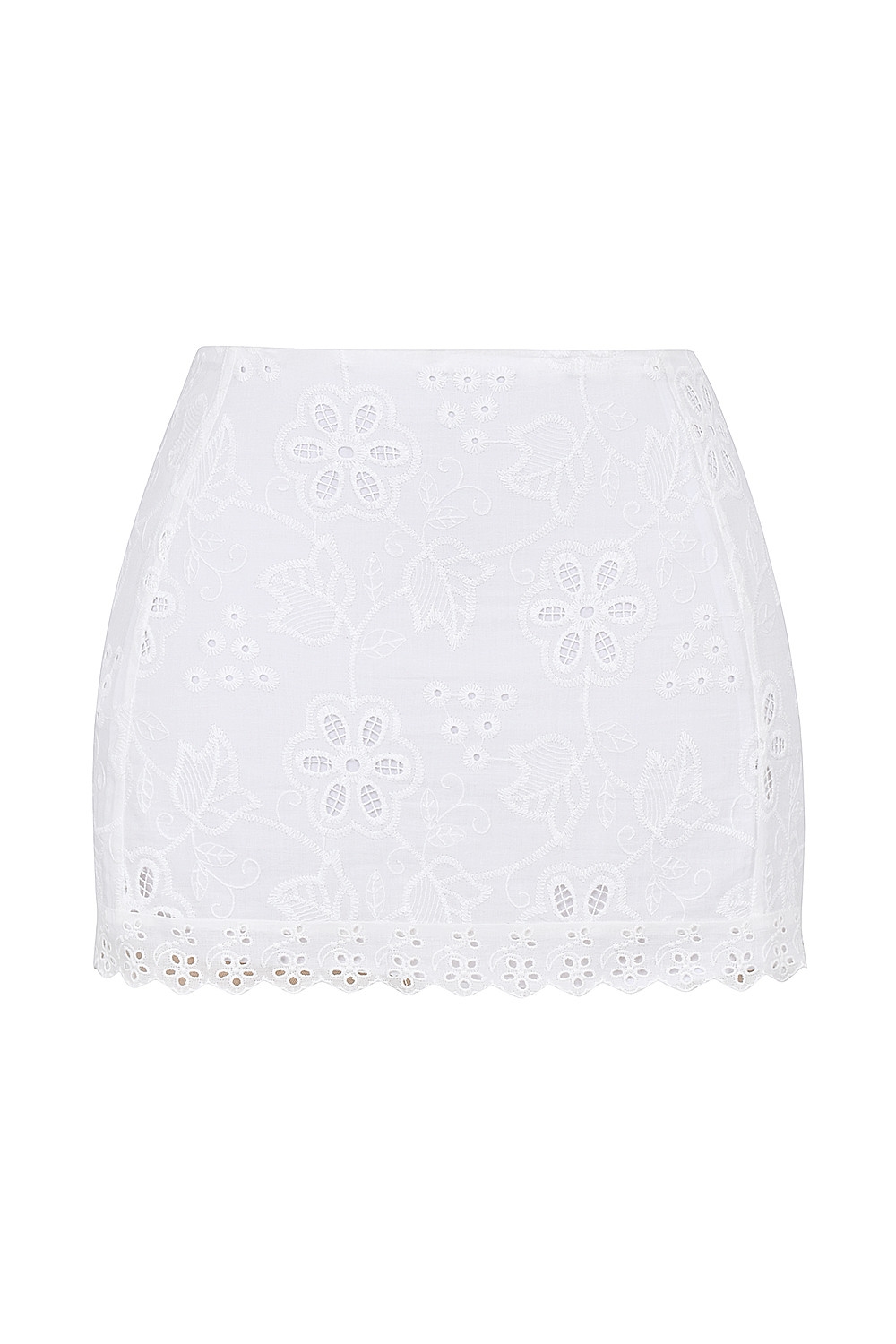Mistress Rocks White Broderie Cotton Mini Skirt - SALE — image 11