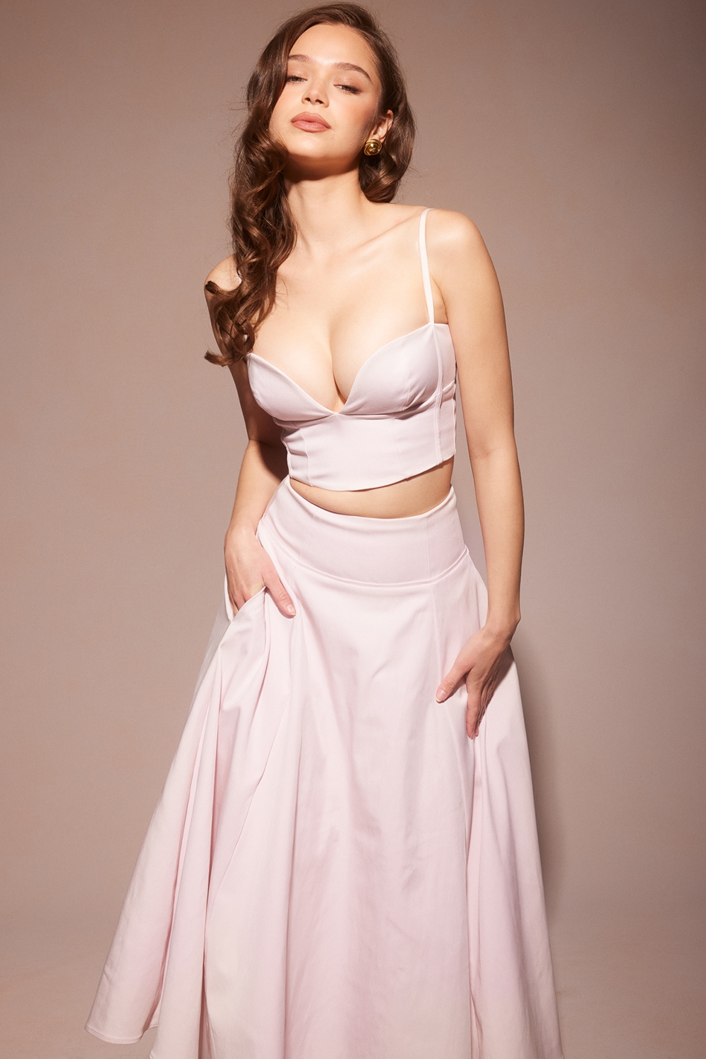 Pabla  Ballerina Pink Cropped Bralette Top — image 2