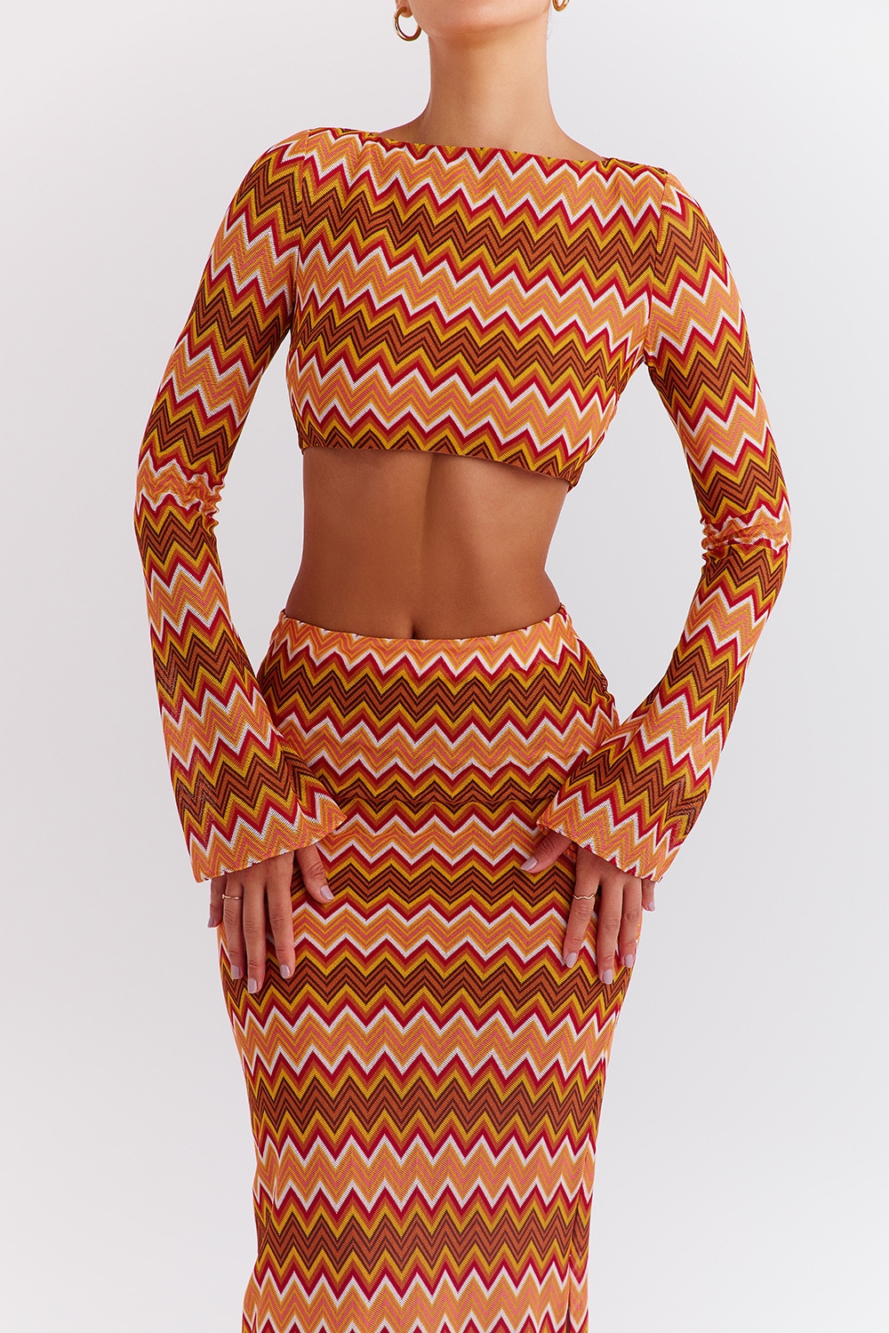 Mistress Rocks Multicolour Knit Open Back Top - SALE