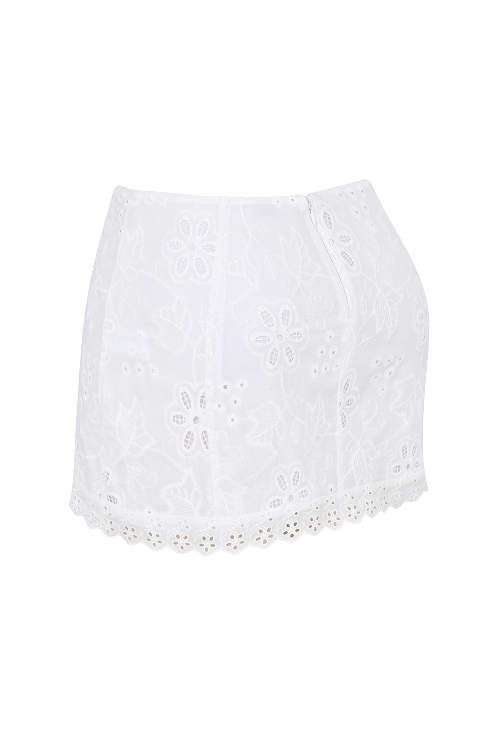 Mistress Rocks White Broderie Cotton Mini Skirt - SALE — image 12