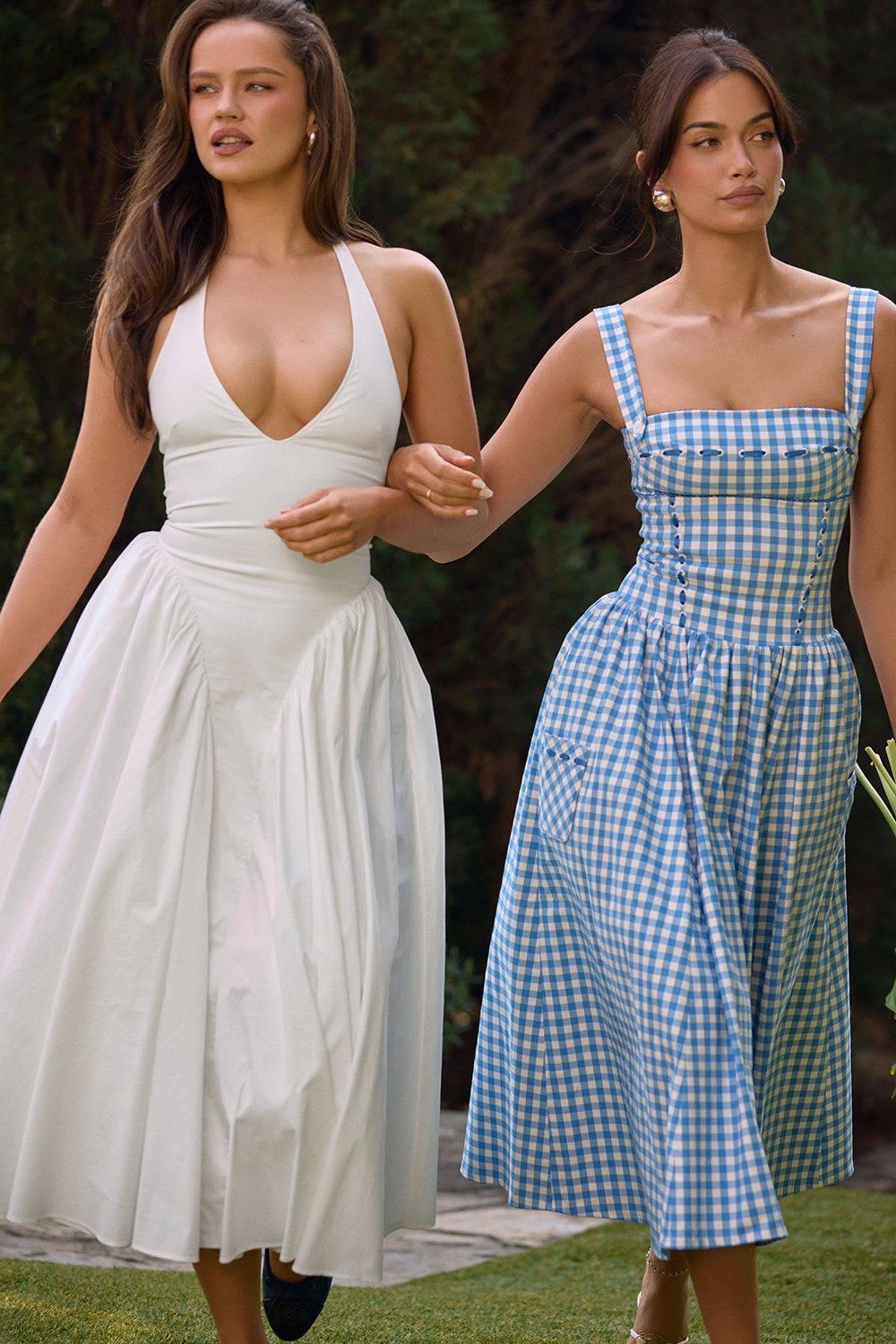 Vivien  Regatta Blue Gingham Midi Sundress — image 15