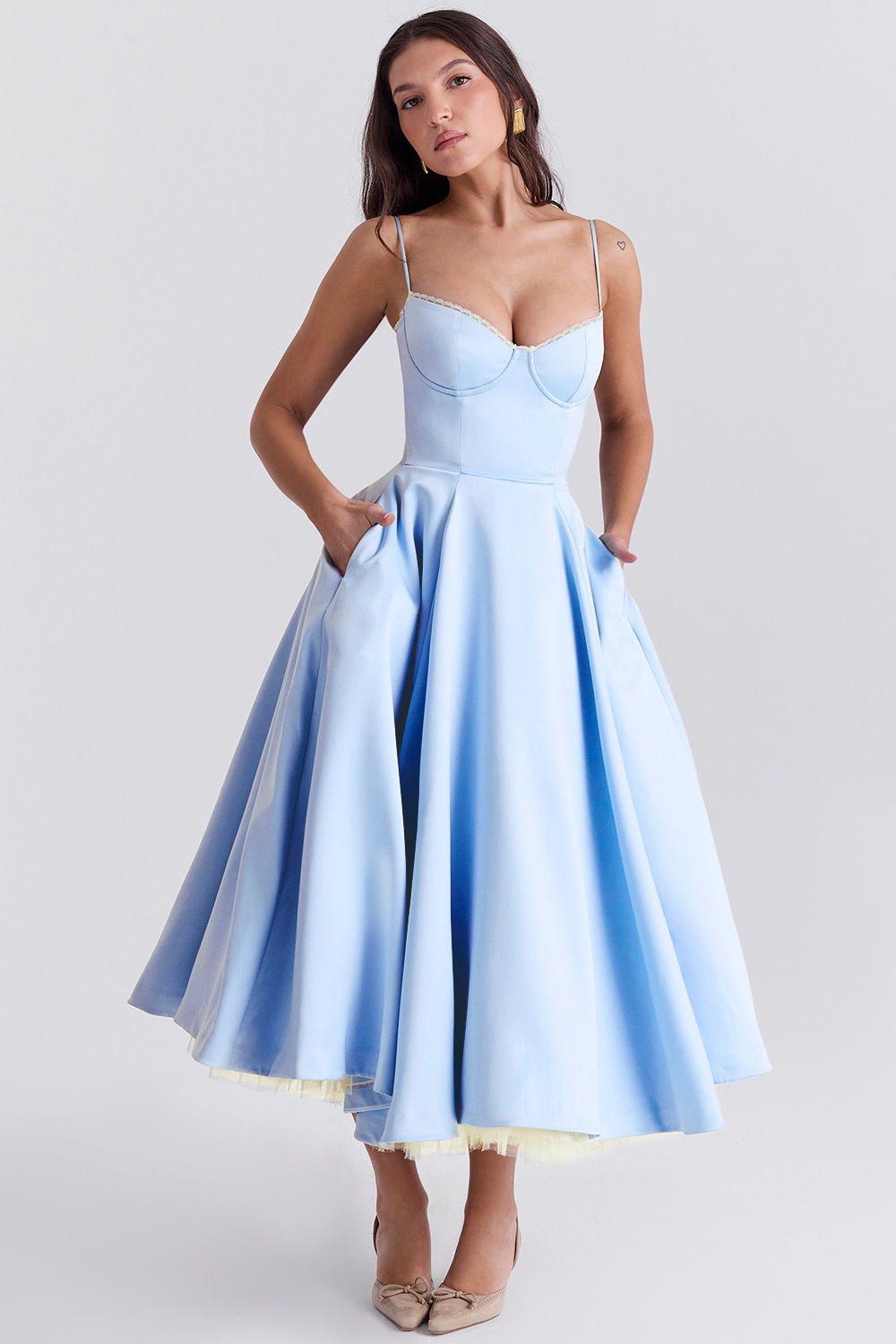 Mademoiselle  Cinderella Blue Tulle Midi Dress — image 3