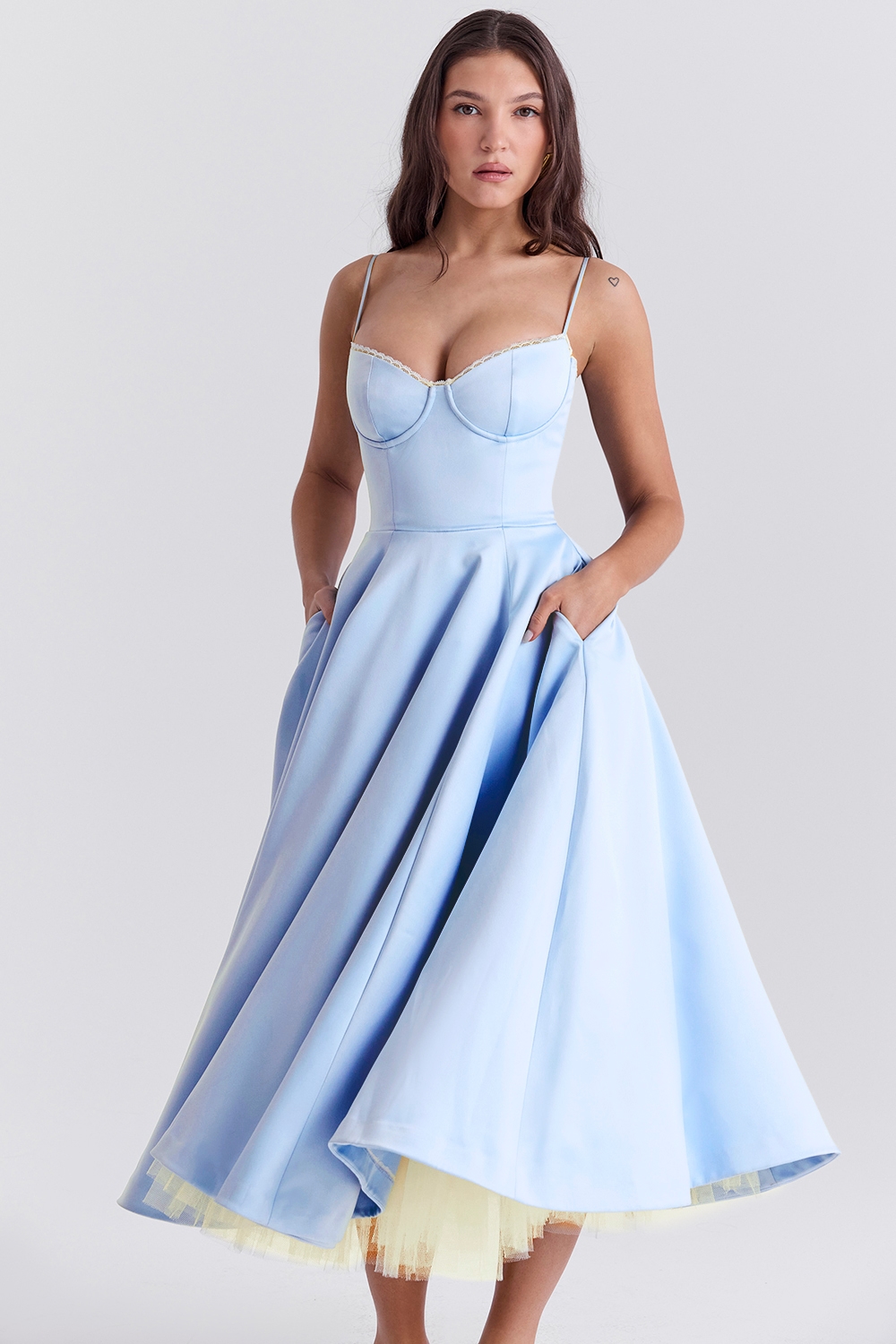Mademoiselle  Cinderella Blue Tulle Midi Dress — image 6