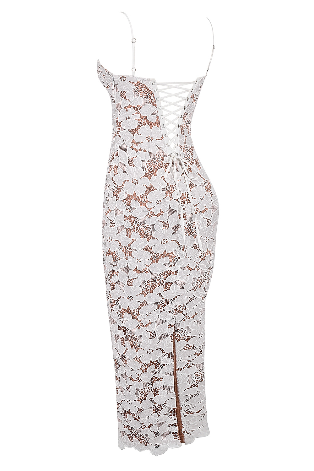 Pearl  White Floral Embroidered Maxi Dress — image 13