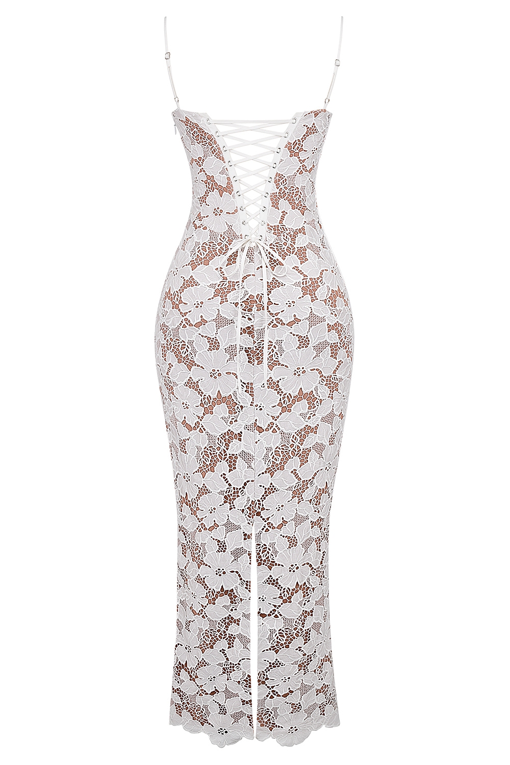 Pearl  White Floral Embroidered Maxi Dress — image 14