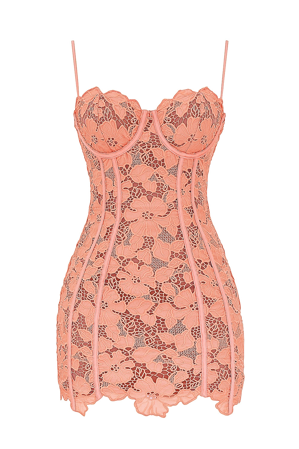 Ilayda  Sorbet Embroidered Floral Lace Mini Dress — image 8