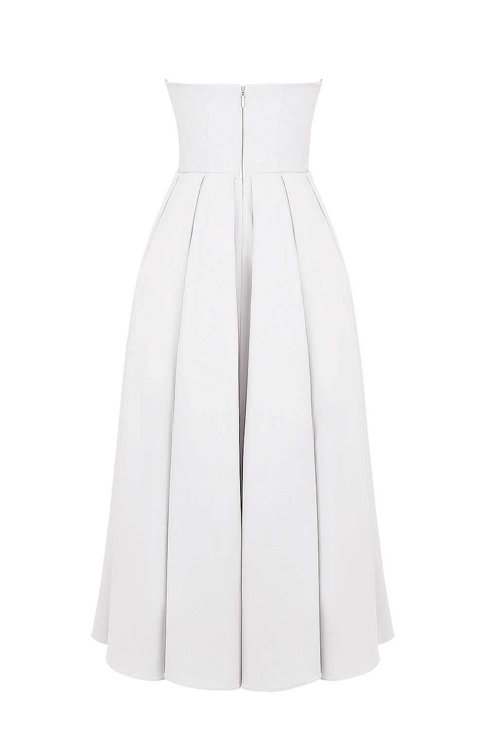Audrey  White Strapless Midi Sundress — image 16
