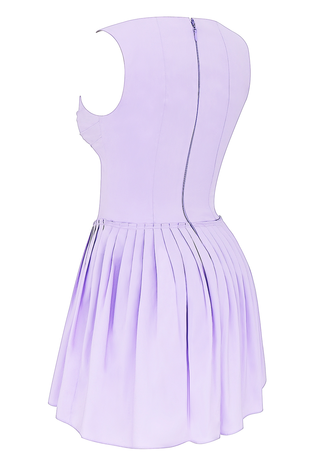Cupid  Orchid Pleated Cotton Mini Dress — image 9
