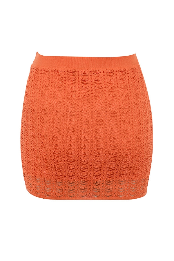 Mistress Rocks Tangerine Dainty Knit Mini Skirt - SALE — image 13