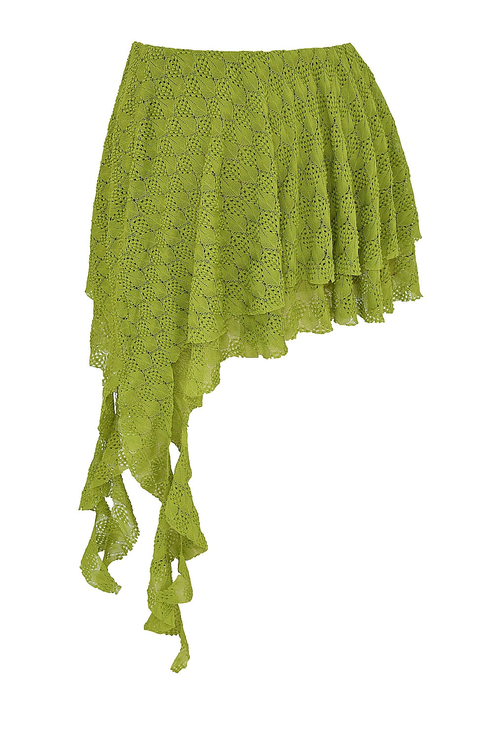 Mistress Rocks Lime Knit Layered Mini Skirt - SALE — image 11