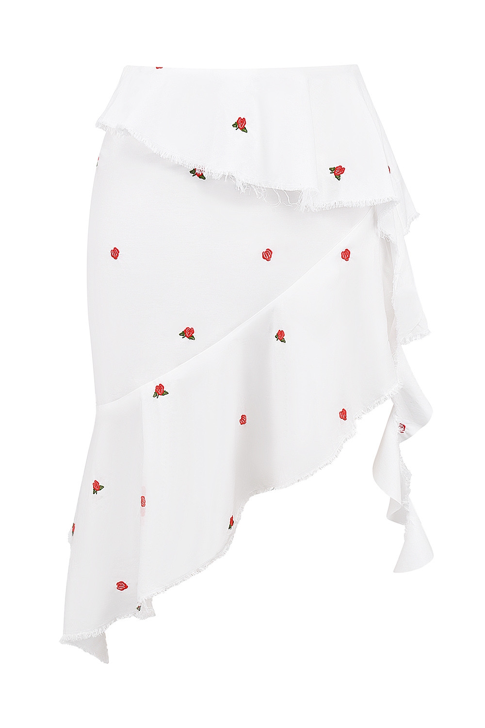 Mistress Rocks Cloud Asymmetric Rose Embroidered Mini Skirt - SALE — image 11