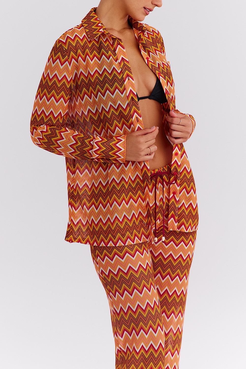 Mistress Rocks Multicolour Knit Oversized Shirt - SALE — image 5