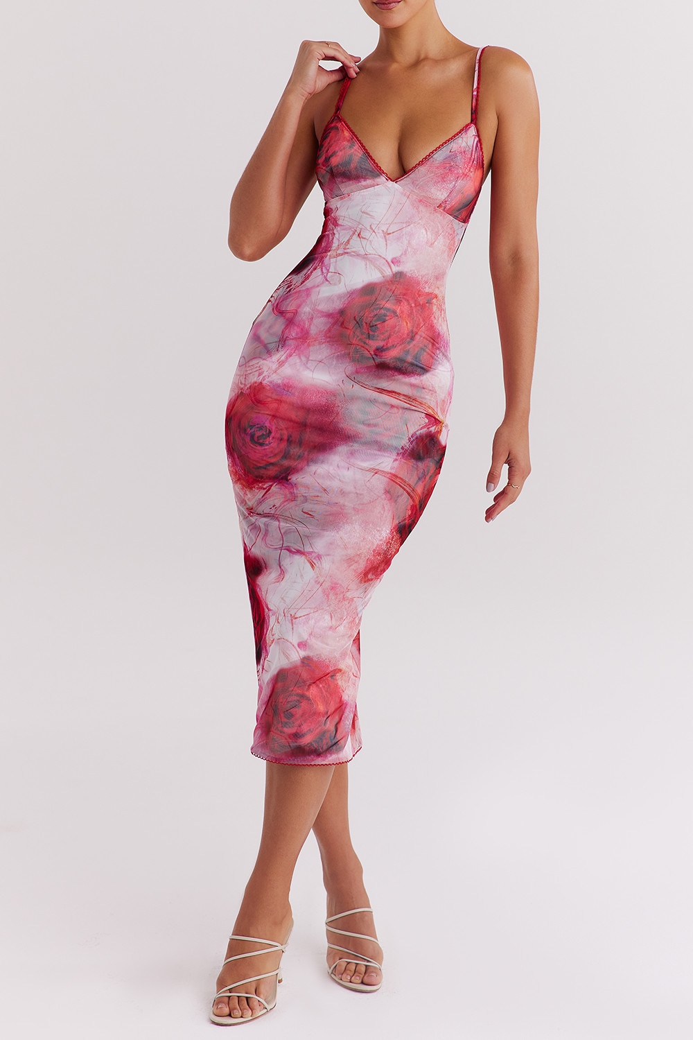 Mistress Rocks Rose Print Midi Dress - SALE — image 4