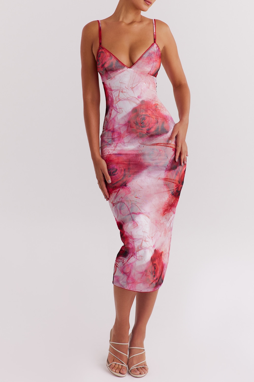 Mistress Rocks Rose Print Midi Dress - SALE — image 3