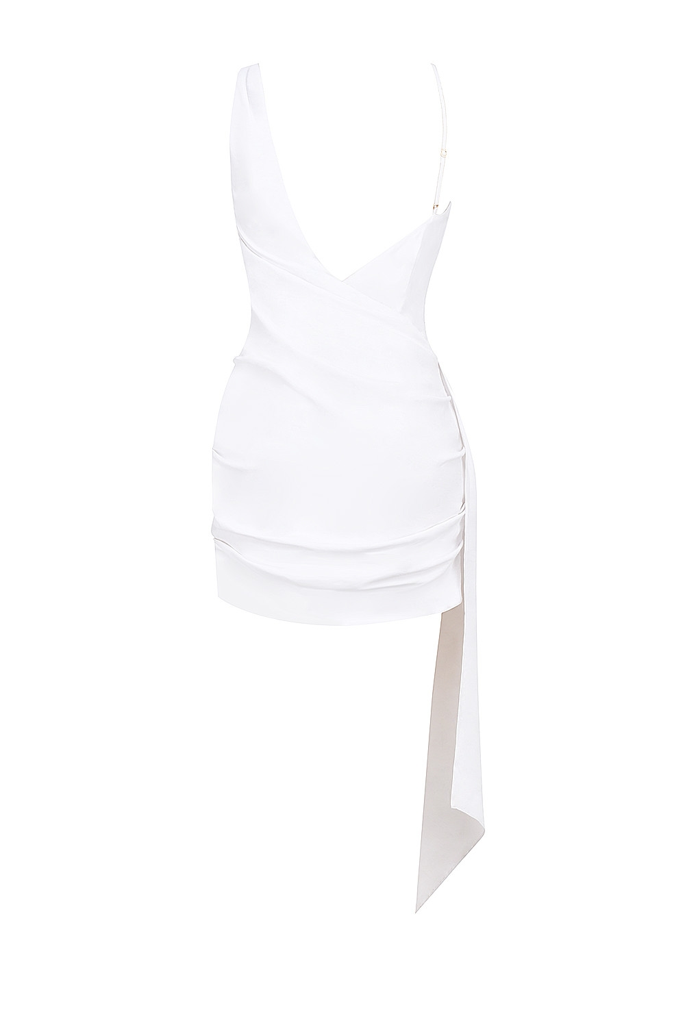 Mistress Rocks White Plunge Draped Mini Dress - SALE — image 12