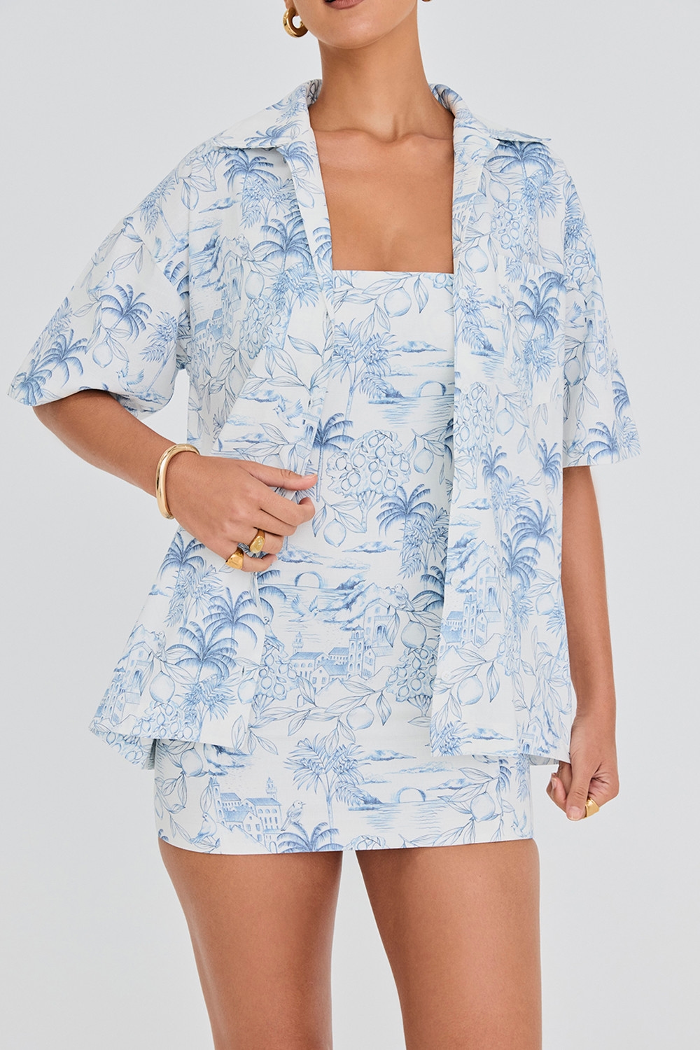 Mistress Rocks White Garden Print Relaxed Shirt - SALE — image 5