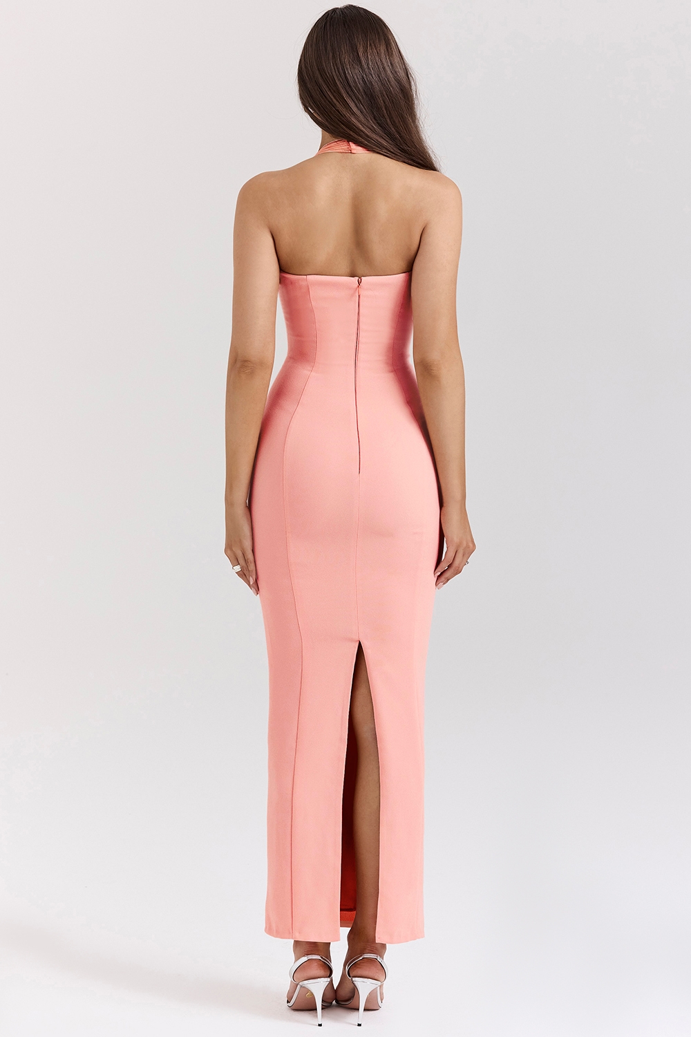 Gianina  Sorbet Crepe Halter Maxi Dress — image 7