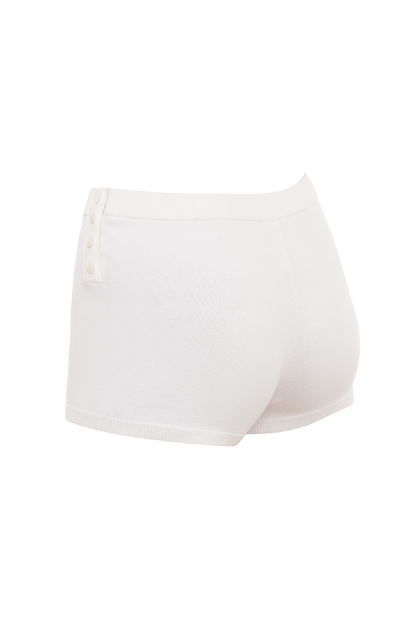 Kai  White Summer Knit Hot Pants — image 9