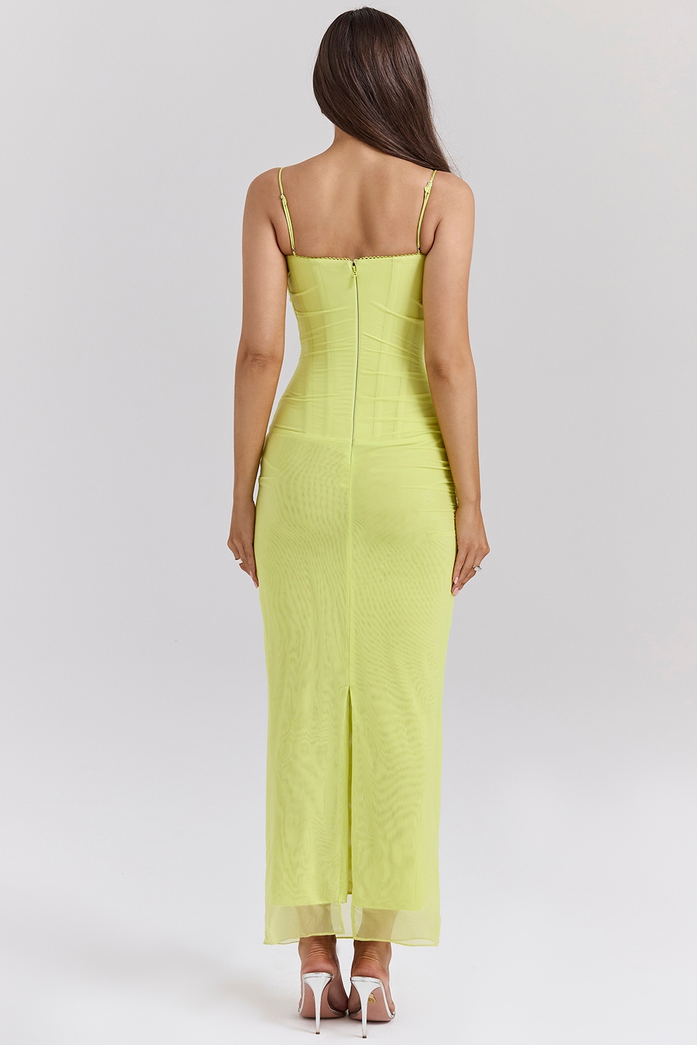 Nalini  Acid Lime Corset Maxi Dress — image 6
