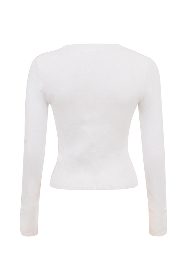 Riva  White Summer Knit Cardigan — image 10