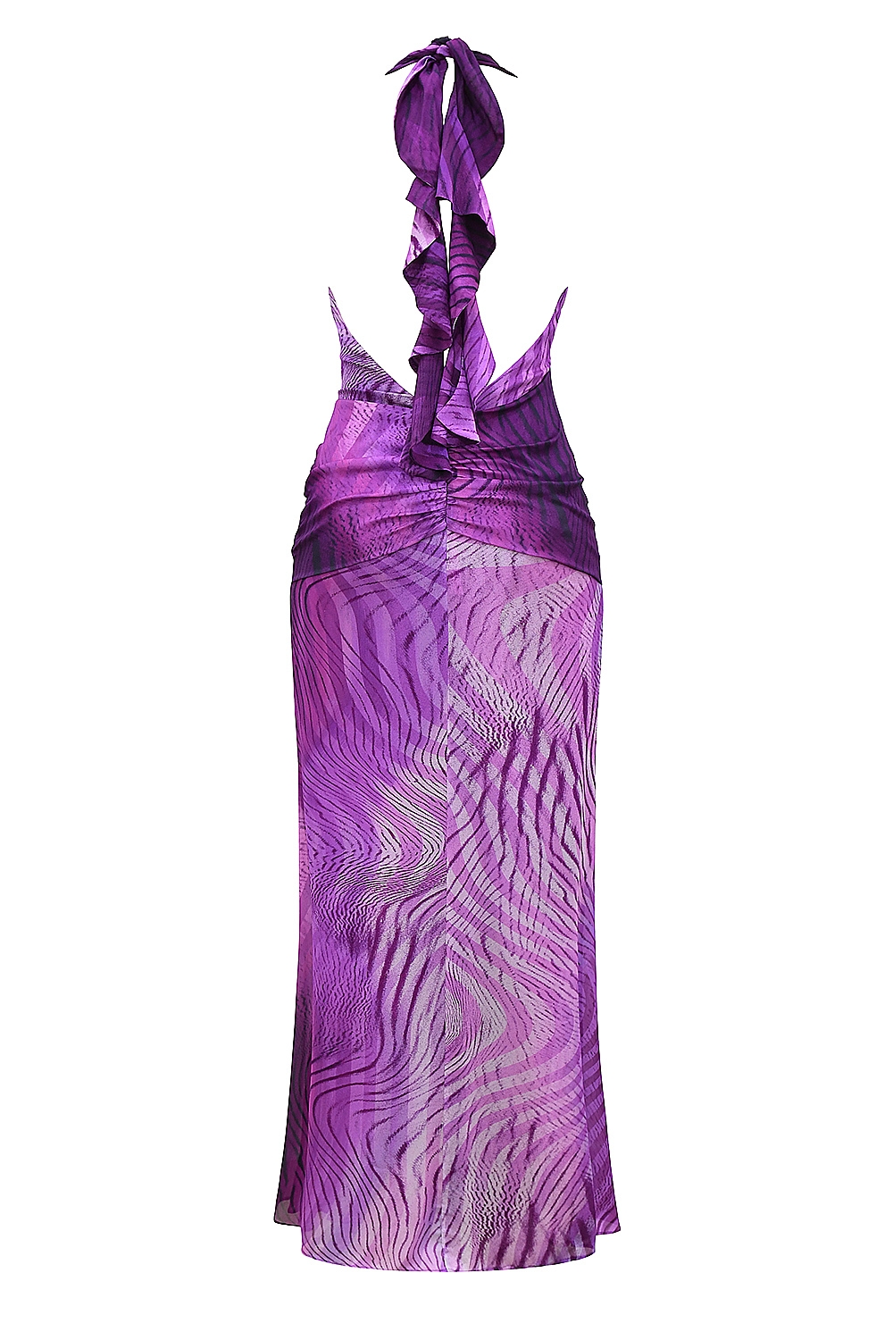 Olessia  Orchid Backless Halter Maxi Dress — image 14