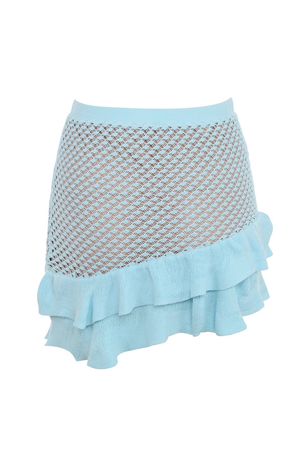Mistress Rocks Seafoam Knit Ruffle Mini Skirt - SALE — image 12