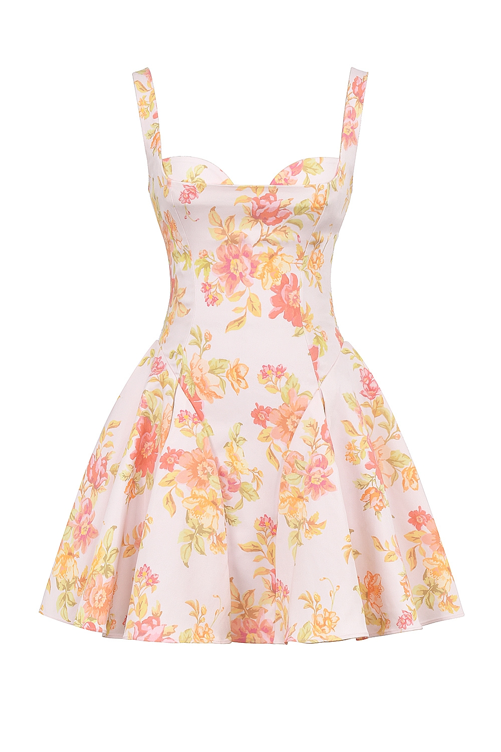 Bunny  Peach Poppy Print Twill Mini Dress — image 12