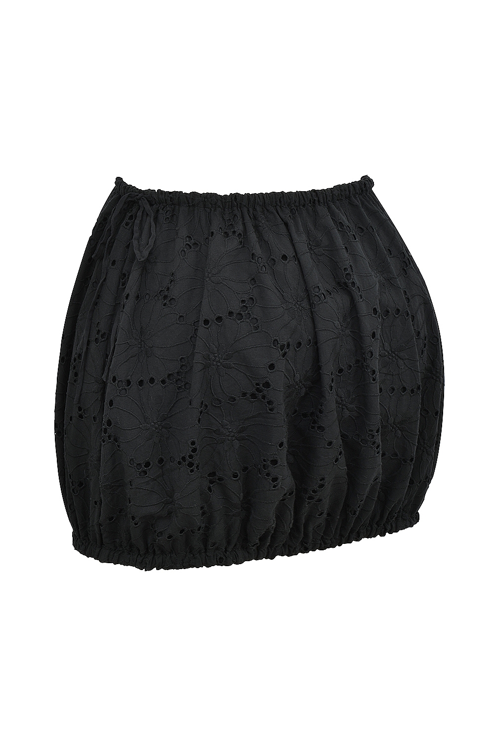 Mistress Rocks Black Broderie Cotton Puff Ball Skirt - SALE — image 11