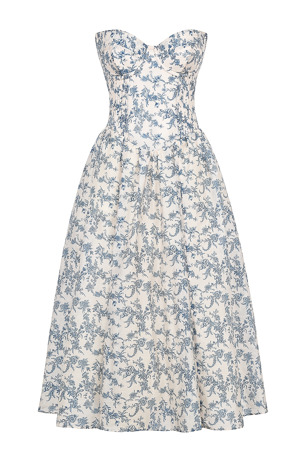 Bennett  English Porcelain Print Strapless Sundress — image 8
