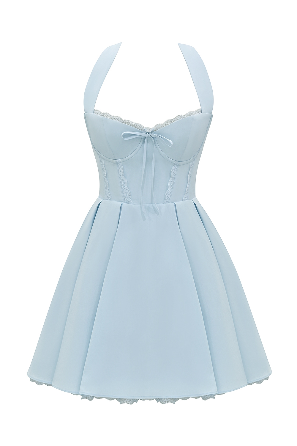 Harriet  Bluebell Cotton Halter Mini Dress — image 11