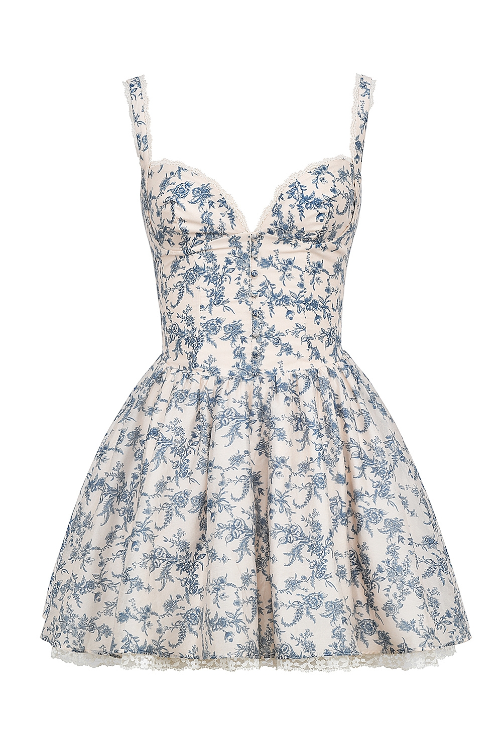 Brigitte  English Porcelain Print Corset Mini Dress — image 11