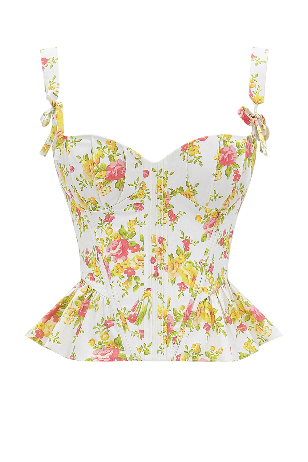 Gigou  Royal Rose Print Peplum Cotton Corset — image 8