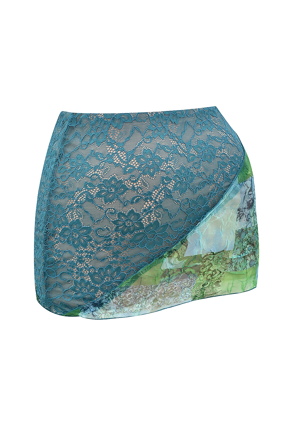 Mistress Rocks Ocean Teal Panelled Mini Skirt - SALE — image 12
