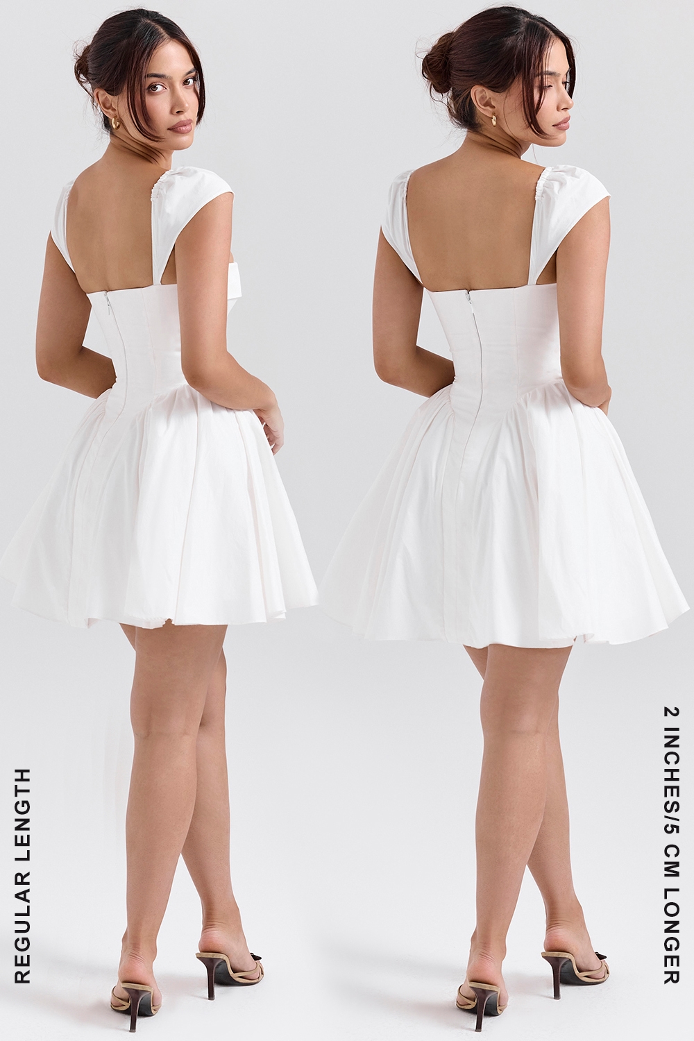 Florence  White Cotton Corset Mini Dress — image 9