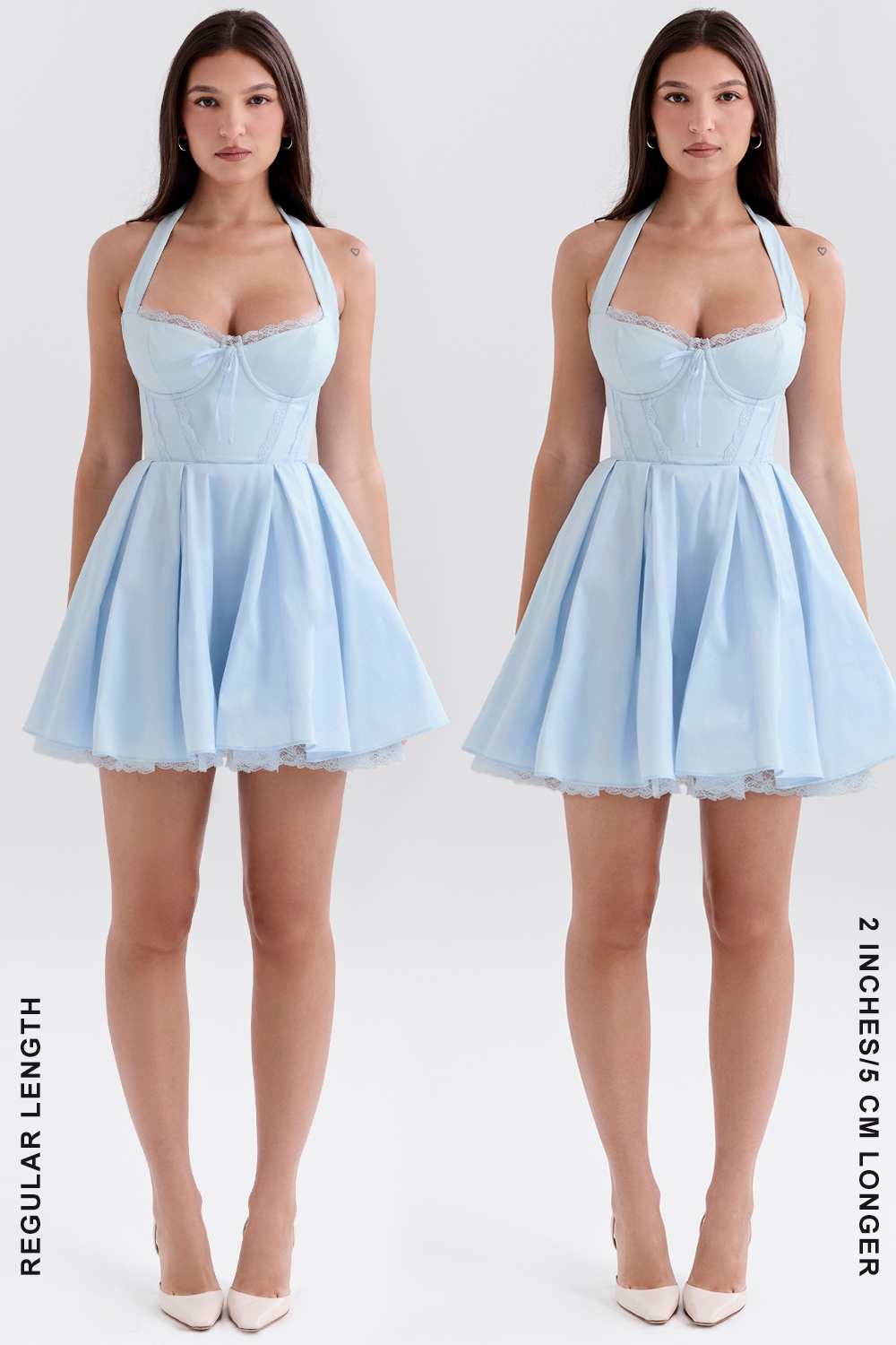 Harriet  Bluebell Cotton Halter Mini Dress — image 8