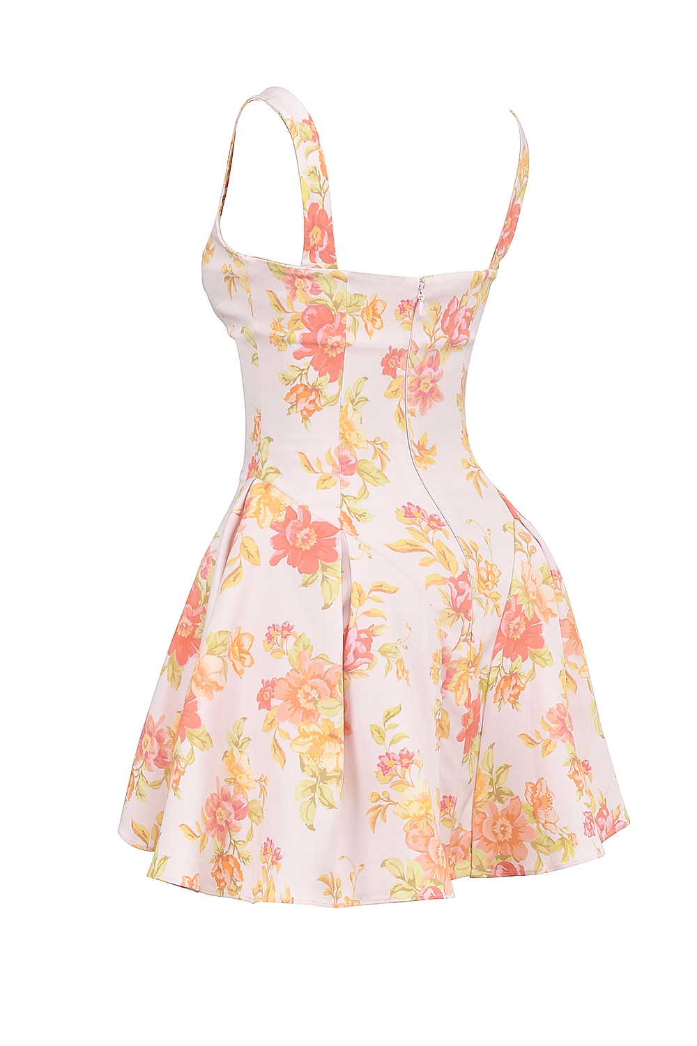 Bunny  Peach Poppy Print Twill Mini Dress — image 13