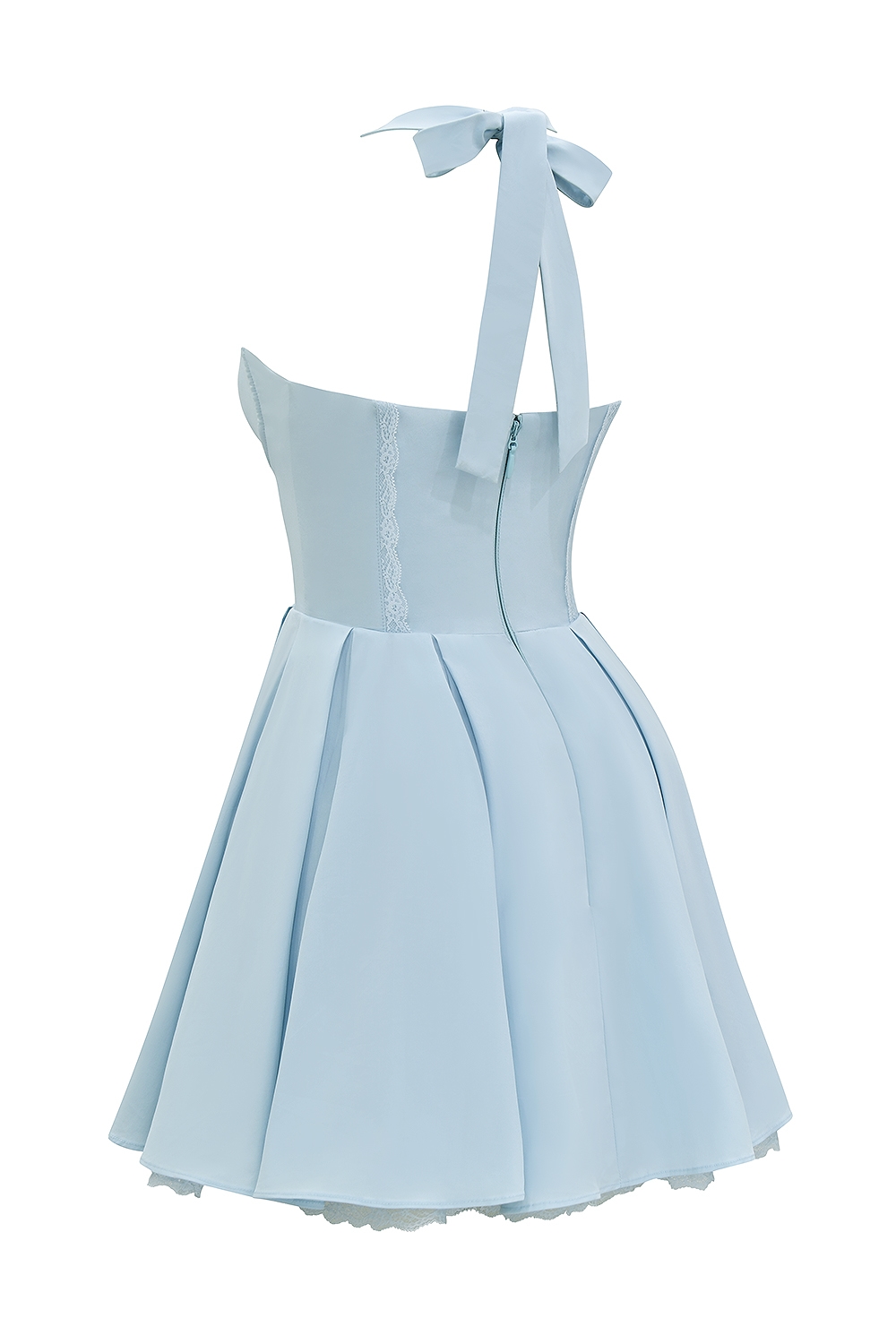 Harriet  Bluebell Cotton Halter Mini Dress — image 12
