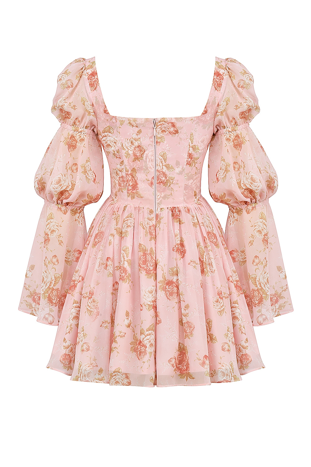 Sancia  English Vintage Rose Print Puff Sleeve Mini Dress — image 13