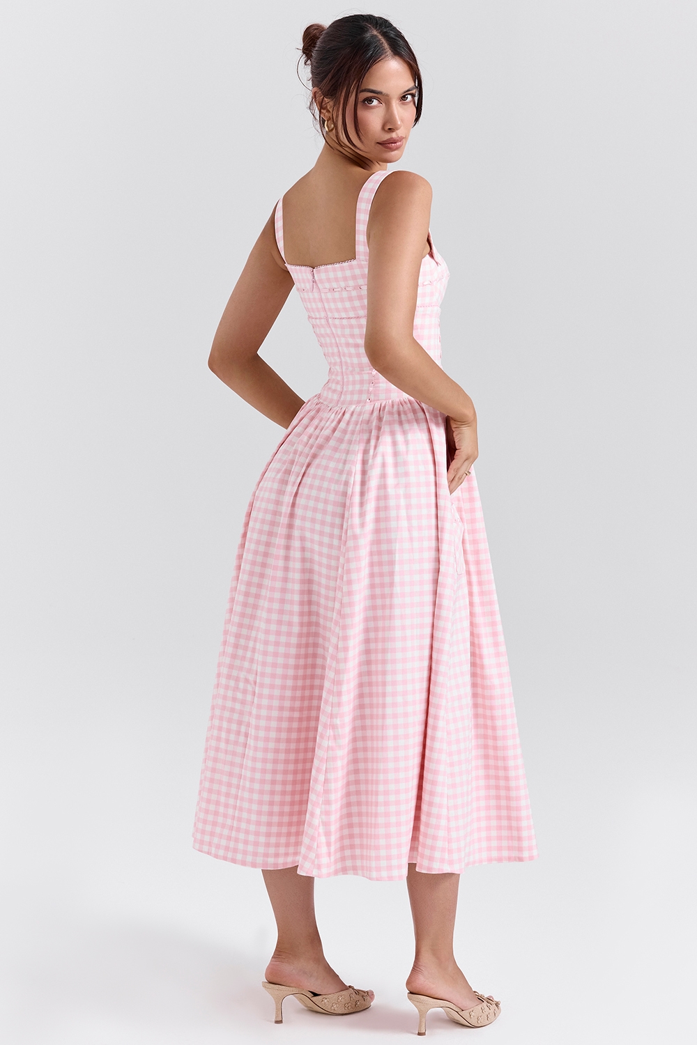 Vivien  Strawberry Shortcake Gingham Midi Sundress — image 7