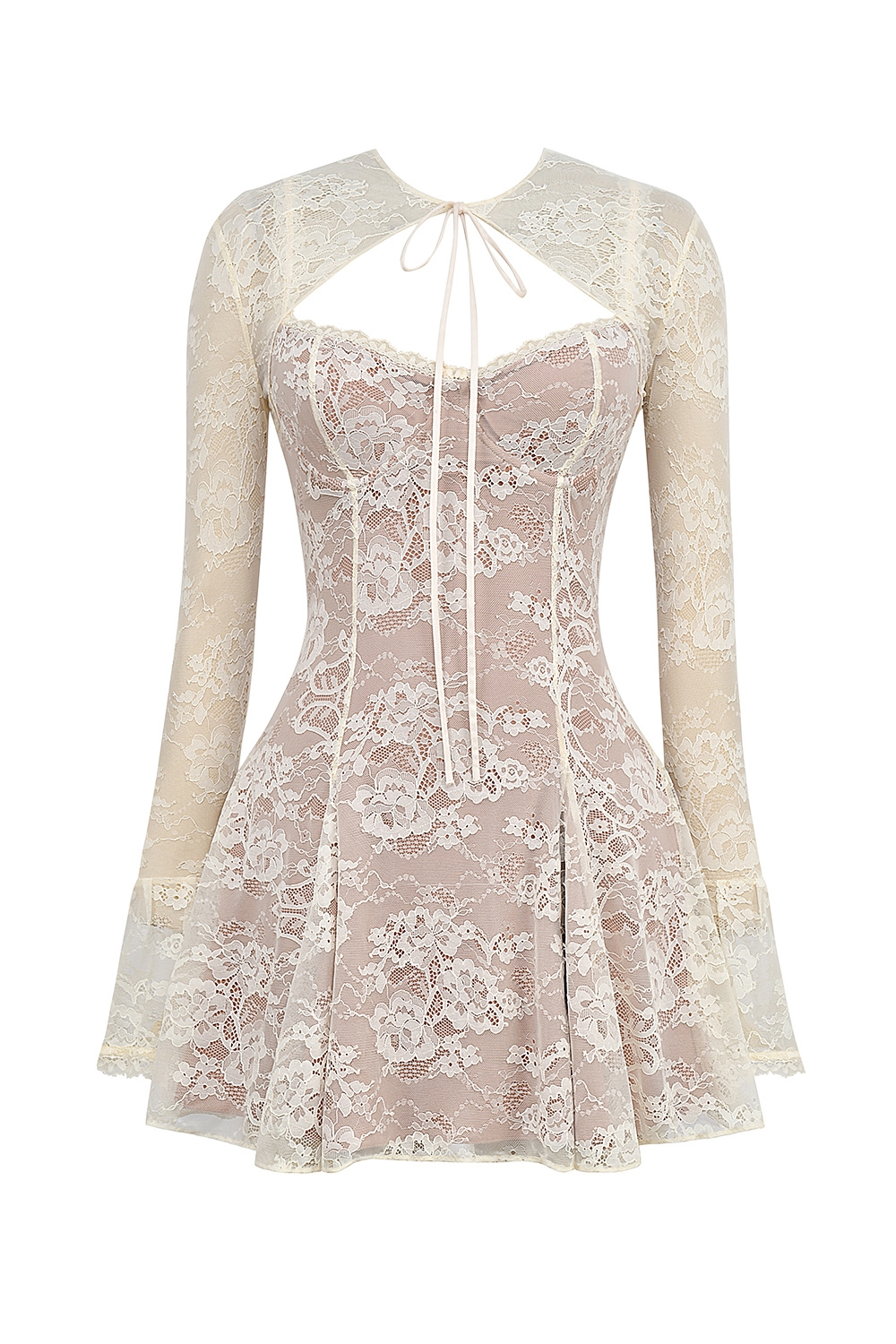 Alice  Vintage Cream Lace Mini Dress — image 12