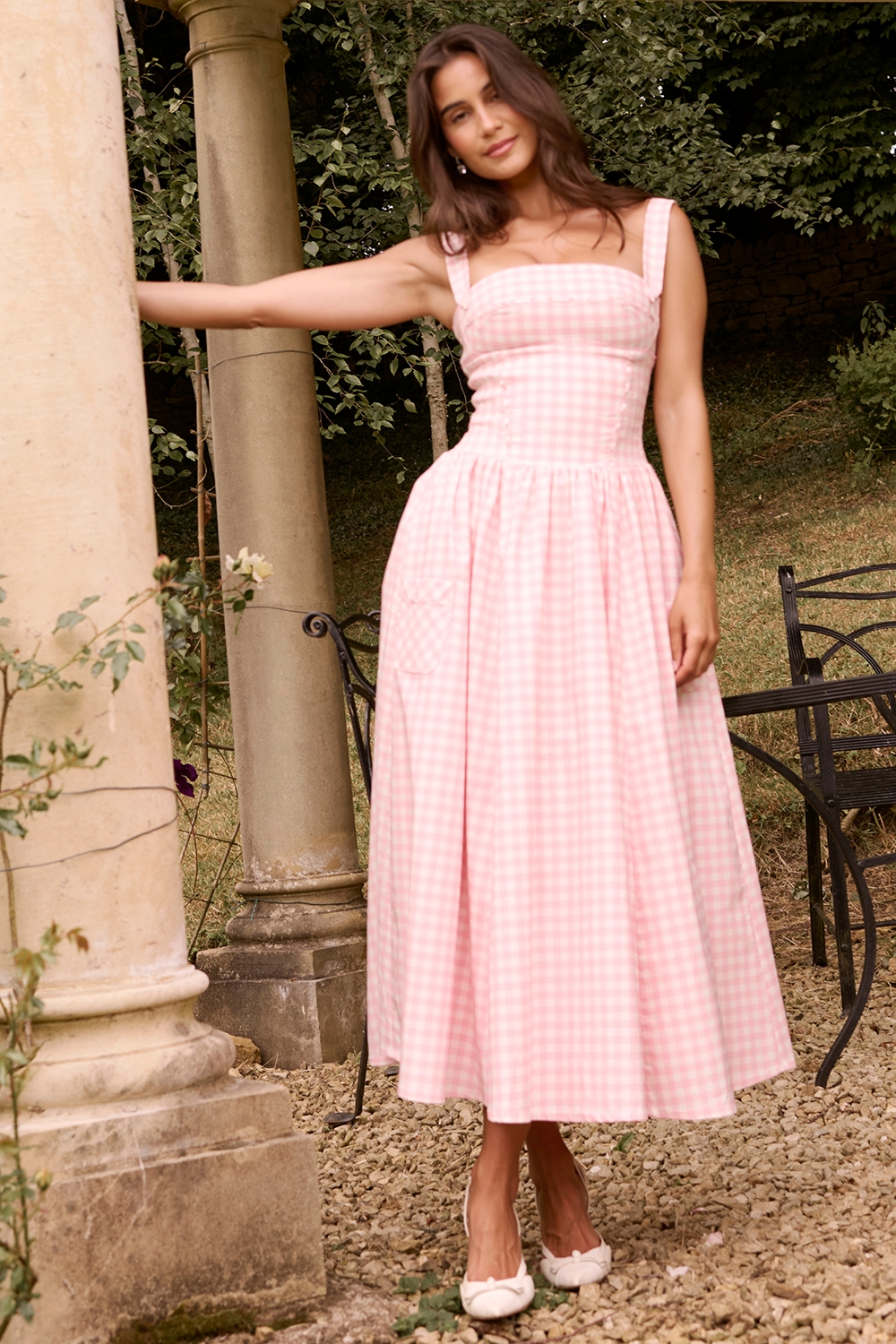 Vivien  Strawberry Shortcake Gingham Midi Sundress — image 2