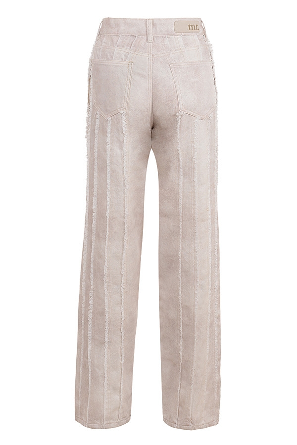 Mistress Rocks Cream Dusty Print Frayed Jeans - SALE — image 12