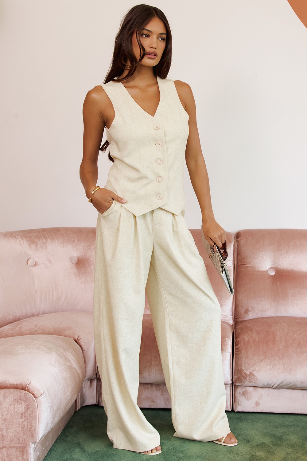 Mistress Rocks Butterscotch Pleated Trousers - SALE — image 2
