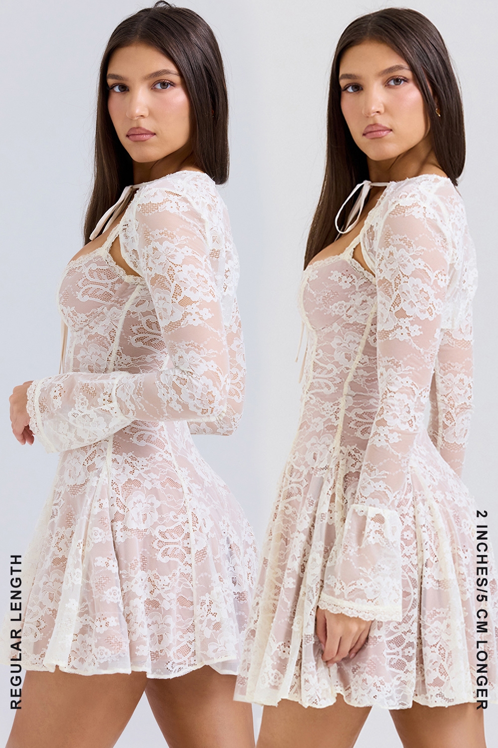 Alice  Vintage Cream Lace Mini Dress — image 9