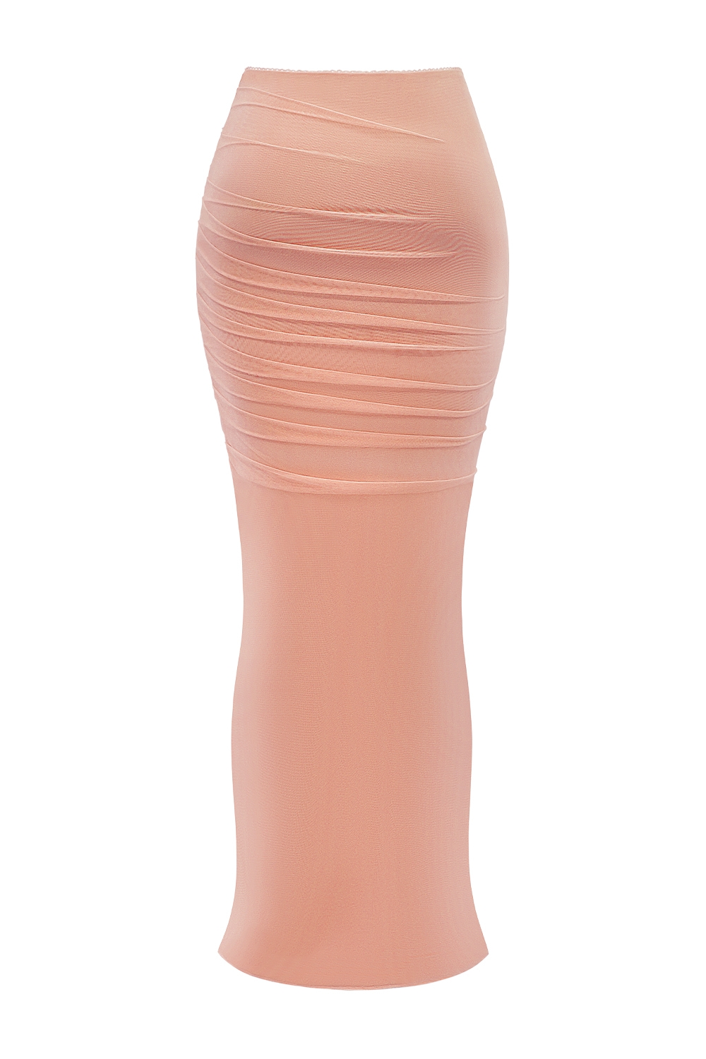 Cassidy  Peach Fluted Hem Maxi Skirt — image 10