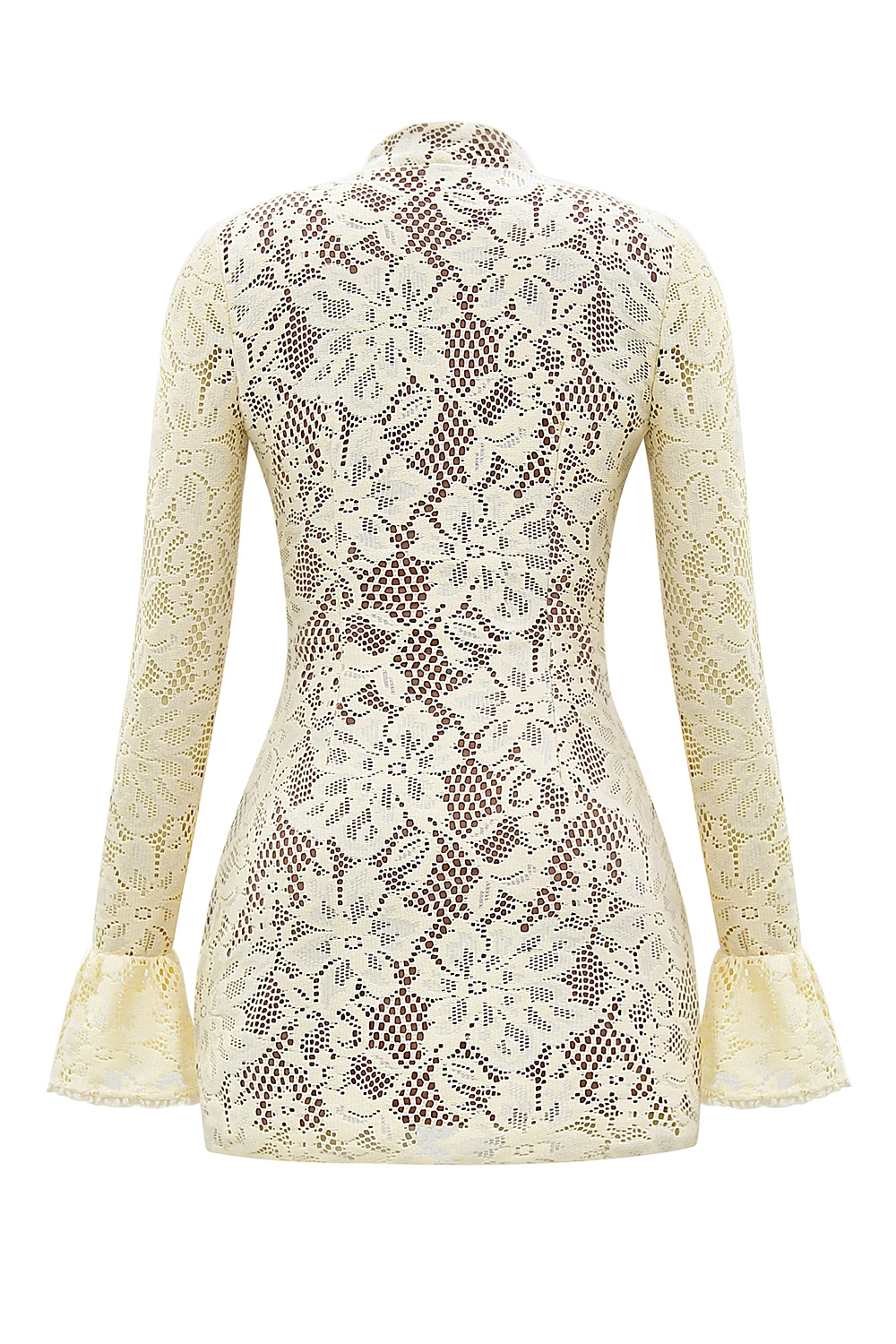 Brianna  Buttermilk Keyhole Lace Mini Dress — image 14