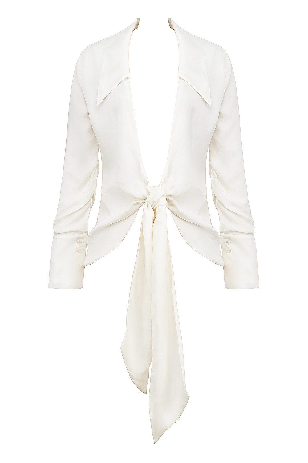 Hope  White Draped Tie Front Shirt — image 13