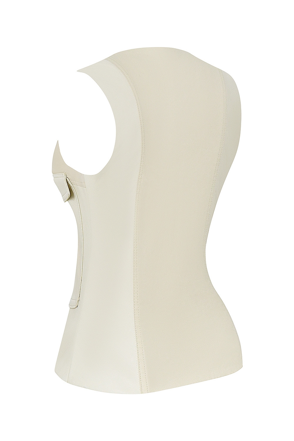 Mistress Rocks Cream Vegan Leather Panelled Top - SALE — image 12